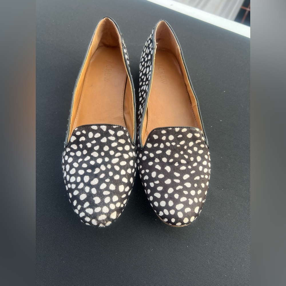 J. Crew Black and White Polka Dot Flats